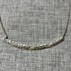 Vintage Brighton Silver Crystal Pebble Ice 18-20 inches necklace